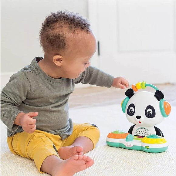 Infantino Spin & Slide DJ Panda Musical Baby Toddler Toy Light-up Turntable Drum - Picture 3 of 8